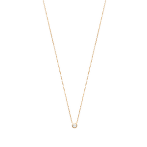 Mystigrey LIberty 18K Gold Plated  Necklace for Women with Solitary Cubic Zirconia