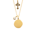 Cross Double Necklace in 18K Gold Plated, view 2