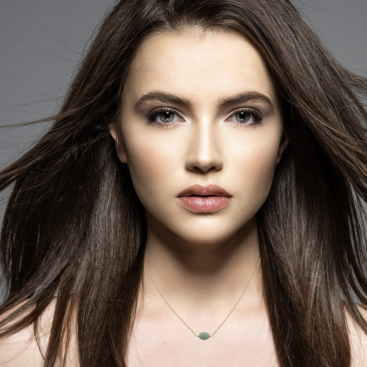 Mystigrey Serenity 18K Gold Plated  Necklace for Women Gold Available in Black Agate, Purple Amethyst, Green Aventurine or White Quartz Large