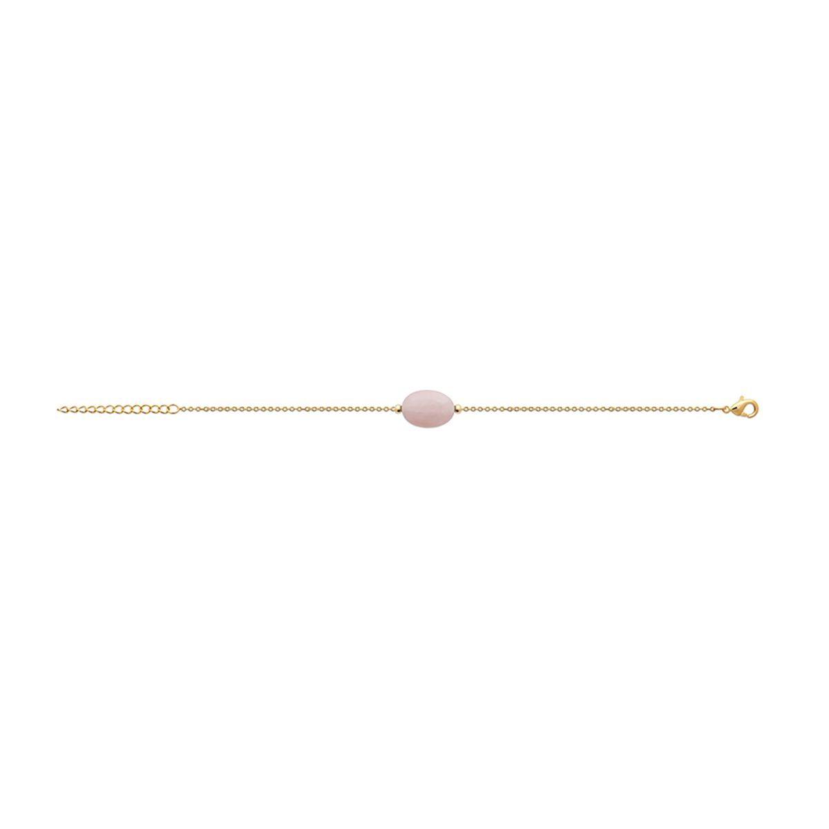 Mystigrey Serenity 18K Gold Plated Bracelet for Women Violet Amethyst, Black Agate and White Quartz Large