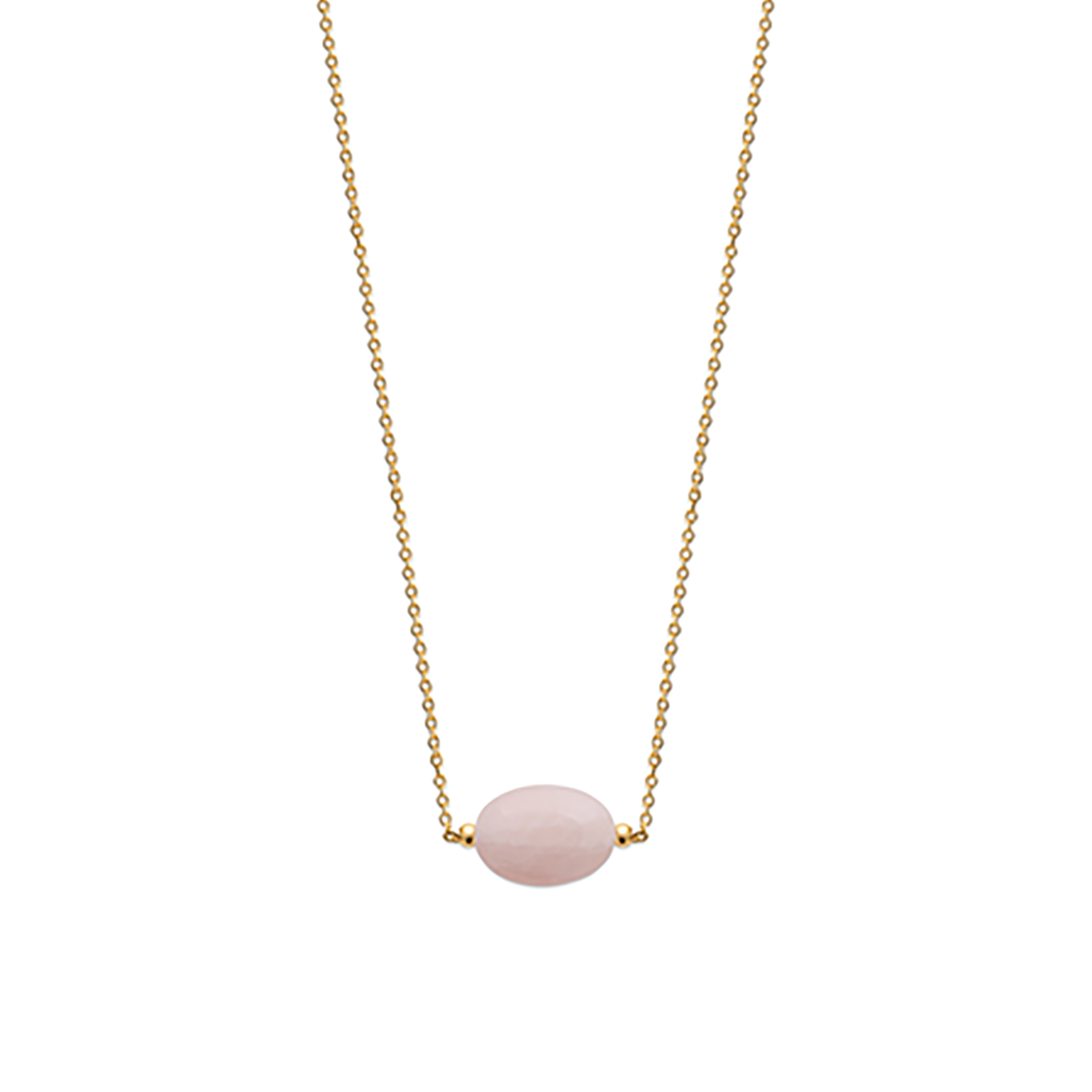 Mystigrey Serenity 18K Gold Plated  Necklace for Women Gold Available in Black Agate, Purple Amethyst, Green Aventurine or White Quartz Large