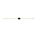 Mystigrey Serenity 18K Gold Plated Bracelet for Women Violet Amethyst, Black Agate and White Quartz Large