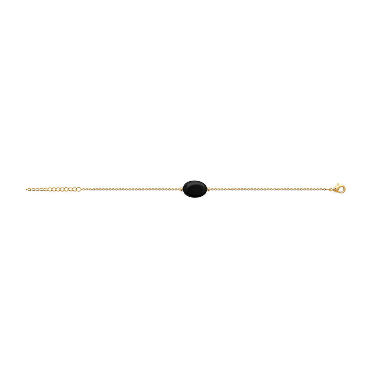 Mystigrey Serenity 18K Gold Plated Bracelet for Women Violet Amethyst, Black Agate and White Quartz Large