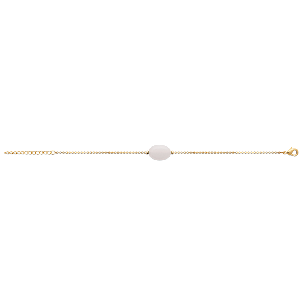 Mystigrey Serenity 18K Gold Plated Bracelet for Women Violet Amethyst, Black Agate and White Quartz Large