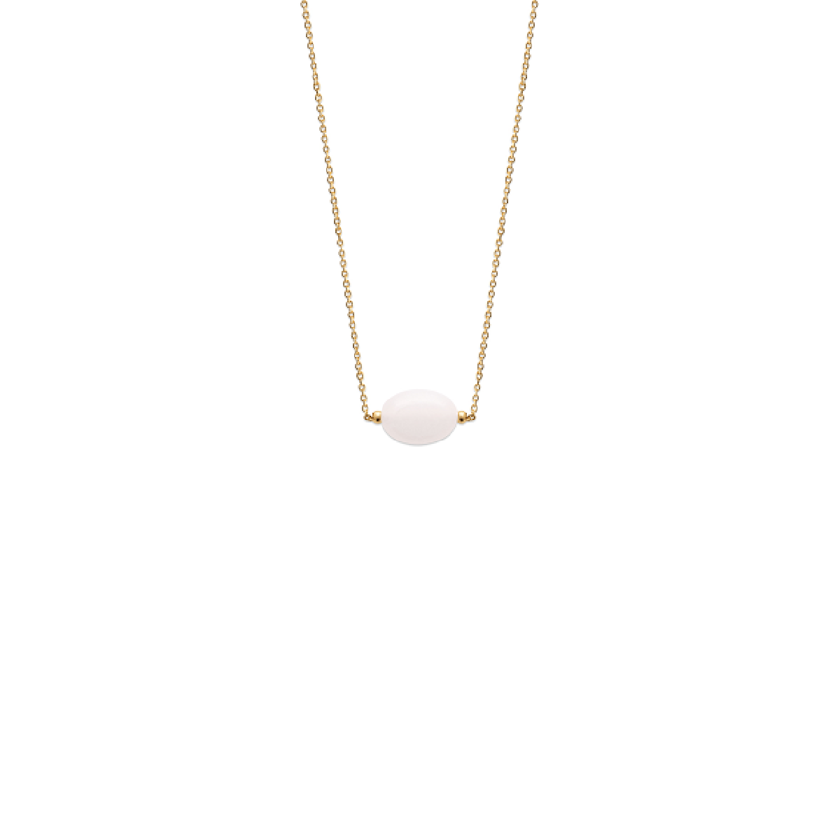 Mystigrey Serenity 18K Gold Plated  Necklace for Women Gold Available in Black Agate, Purple Amethyst, Green Aventurine or White Quartz Large