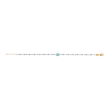 Load image into Gallery viewer, Mystigrey Agatha 18K Gold Plated Bracelet for Women Available in Black Agate, Blue Amazonite, Pink Quartz, Green Aventurine, and White Moonstone
