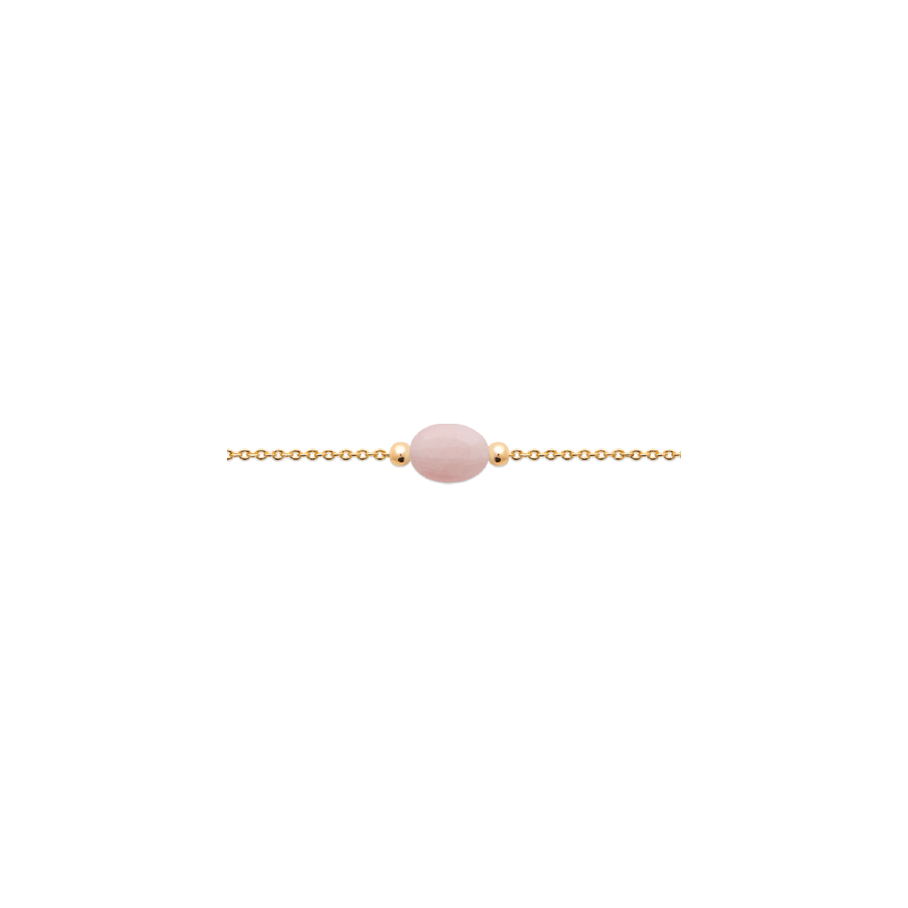 Mystigrey Serenity 18K Gold Plated Bracelet for Women Available in Black Agate, Pink Quartz , Purple Amethyst, Green Aventurine and White Moonstone Small
