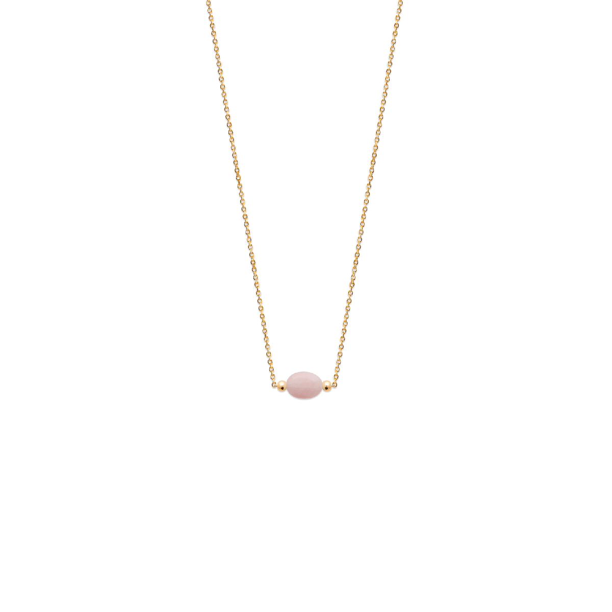 Mystigrey Serenity 18K Gold Plated  Necklace for Women Gold Available in Black Agate, Blue Amazonite, Pink Quartz, Purple Amethyst, White Moonstone, and Green Aventurine Small