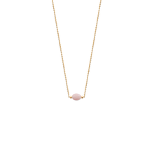 Load image into Gallery viewer, Mystigrey Serenity 18K Gold Plated  Necklace for Women Gold Available in Black Agate, Blue Amazonite, Pink Quartz, Purple Amethyst, White Moonstone, and Green Aventurine Small
