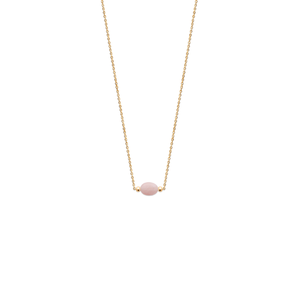 Mystigrey Serenity 18K Gold Plated  Necklace for Women Gold Available in Black Agate, Blue Amazonite, Pink Quartz, Purple Amethyst, White Moonstone, and Green Aventurine Small