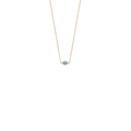 Mystigrey Serenity 18K Gold Plated  Necklace for Women Gold Available in Black Agate, Blue Amazonite, Pink Quartz, Purple Amethyst, White Moonstone, and Green Aventurine Small