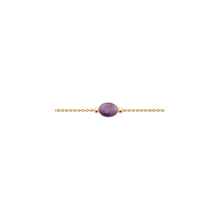 Load image into Gallery viewer, Mystigrey Serenity 18K Gold Plated Bracelet for Women Available in Black Agate, Pink Quartz , Purple Amethyst, Green Aventurine and White Moonstone Small
