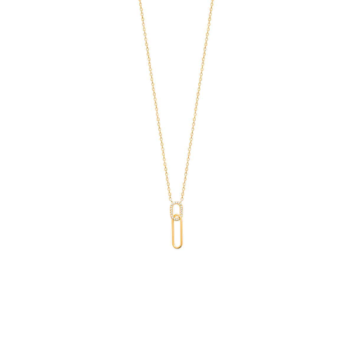 Mystigrey Mackenna .925 Sterling Silver Plated Rhodium and 18K Gold Plated Necklace for Women with Cubic Zirconia
