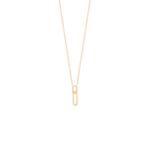 Mystigrey Mackenna .925 Sterling Silver Plated Rhodium and 18K Gold Plated Necklace for Women with Cubic Zirconia
