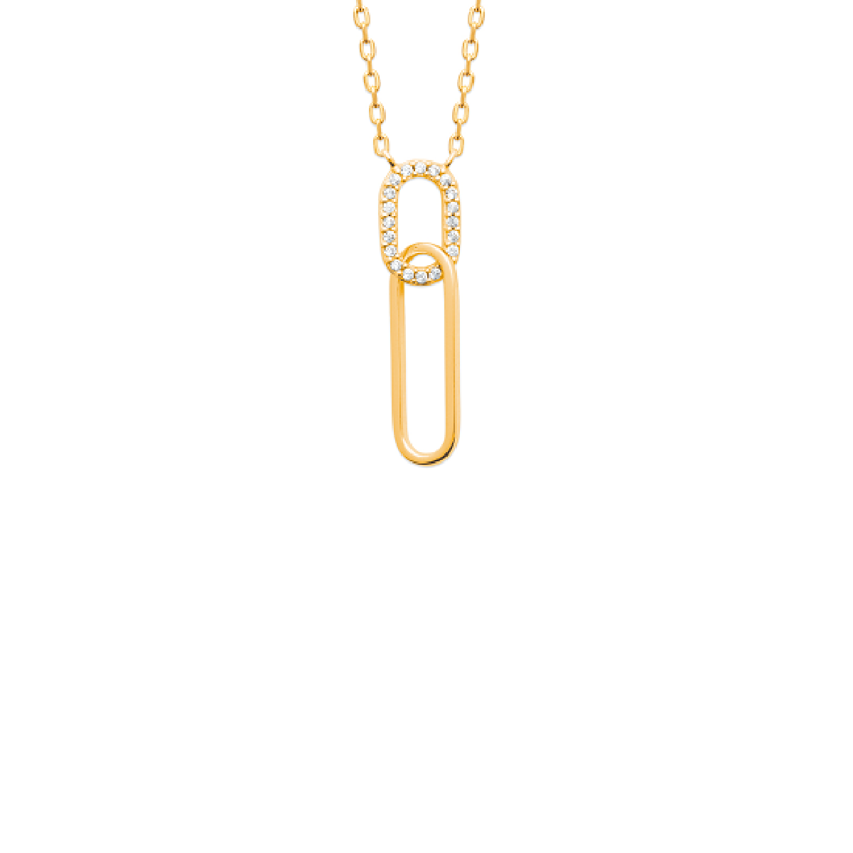 Mystigrey Mackenna .925 Sterling Silver Plated Rhodium and 18K Gold Plated Necklace for Women with Cubic Zirconia