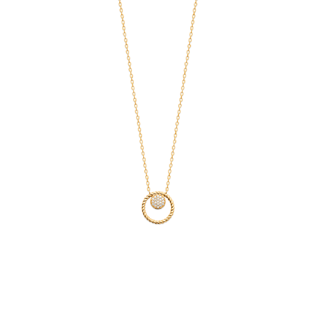 Mystigrey Myra .925 Sterling Silver Plated Rhodium and 18K Gold Plated Necklace for Women with Cubic Zirconia
