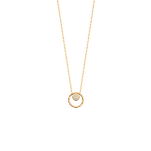 Mystigrey Myra .925 Sterling Silver Plated Rhodium and 18K Gold Plated Necklace for Women with Cubic Zirconia