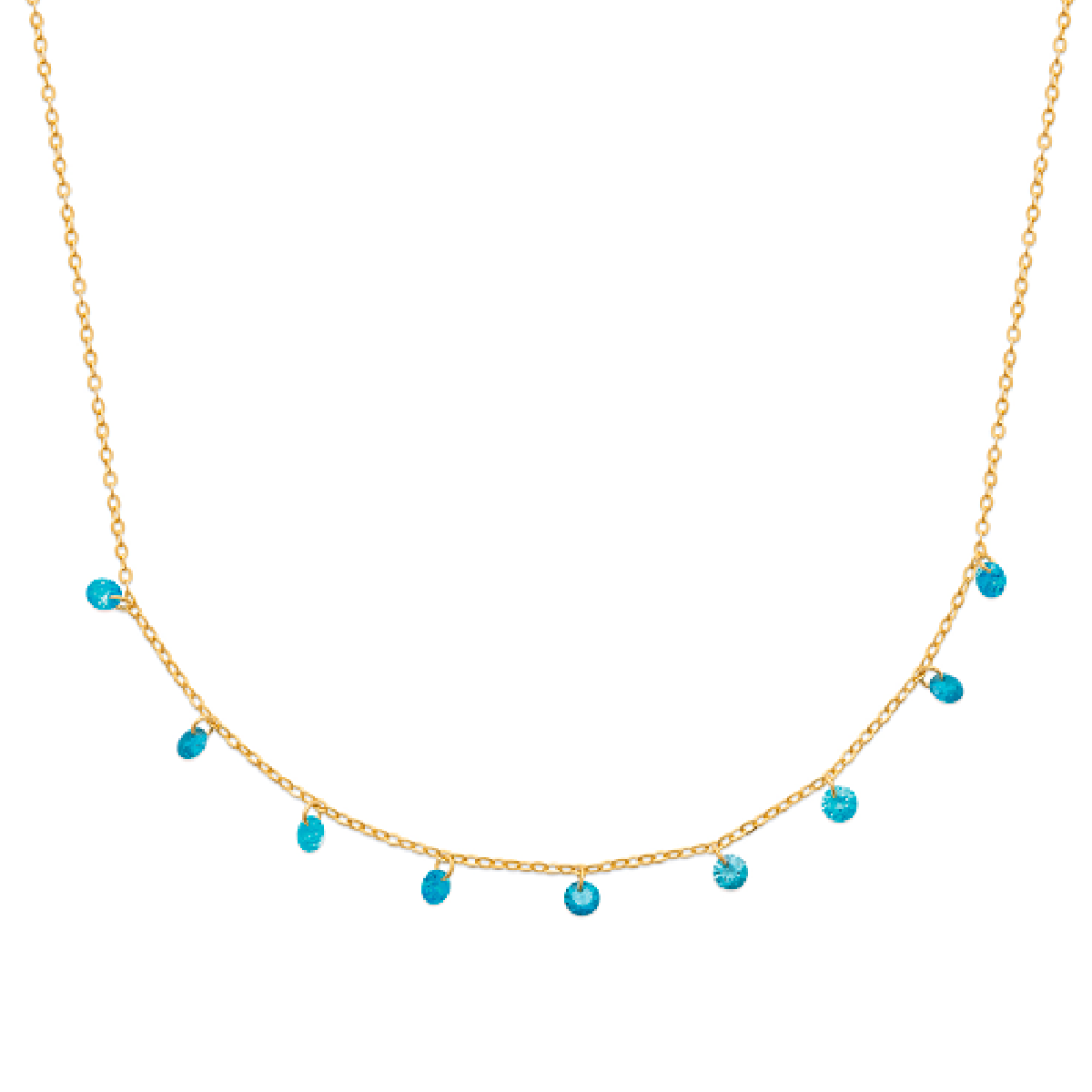 Mystigrey Tinker Bell .925 Sterling Silver Plated Rhodium and 18K Gold Plated Necklace for Women with Cubic Zirconia, Blue or Pink
