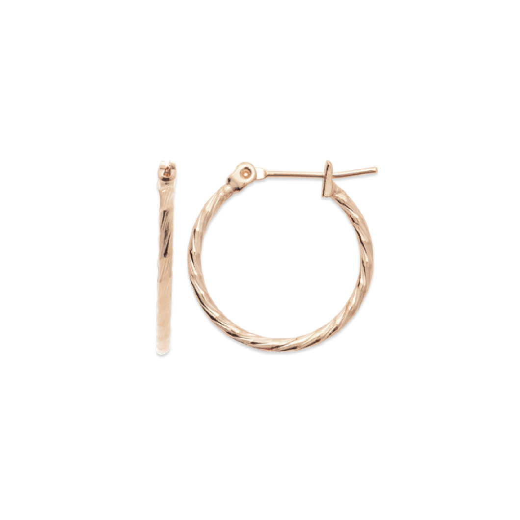Mystigrey Roseline 18K Rose Gold Plated Earrings for Women 0.8 inch x 0.8 inch