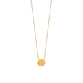 Mystigrey Lucy Circle 925 Sterling Silver Plated Rhodium and 18K Gold Plated Necklace for Women One Circle