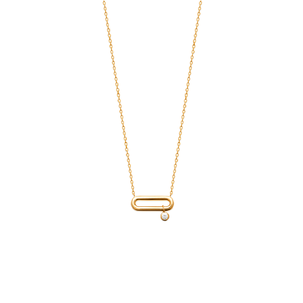 Mystigrey Mackenzie .925 Sterling Silver Plated Rhodium and 18K Gold Plated Necklace for Women with Cubic Zirconia