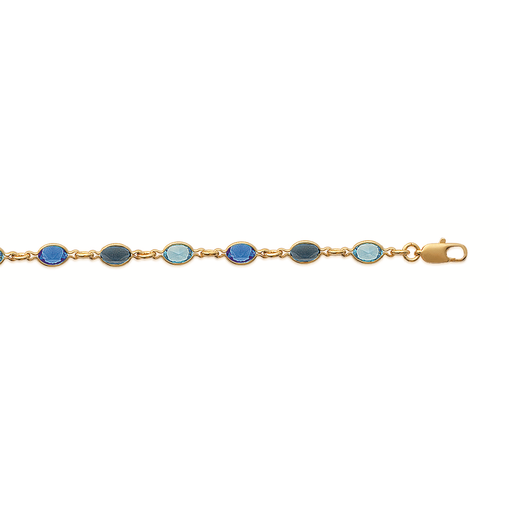 Mystigrey Oceana 18K Gold Plated Necklace for Women Blue or Pink