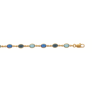 Mystigrey Oceana 18K Gold Plated Necklace for Women Blue or Pink