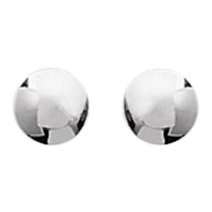 Mystigrey Olivia .925 Sterling Silver Plated Rhodium and 18K Gold Plated Stud Round Dot Earrings