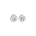Mystigrey Peony 18K Gold Plated Sunflower Earrings for Women with Cubic Zirconia