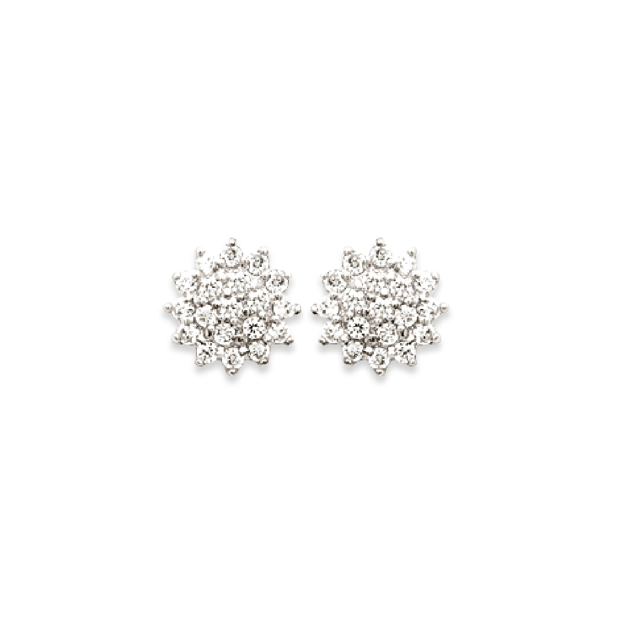 Mystigrey Peony 18K Gold Plated Sunflower Earrings for Women with Cubic Zirconia