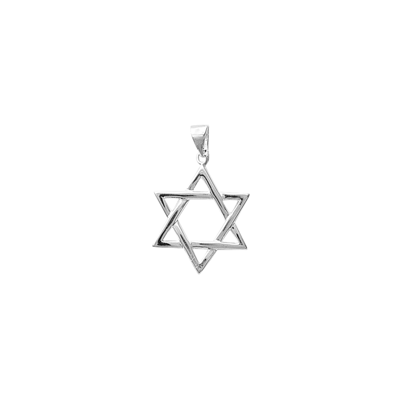 Mystigrey Star .925 Sterling Silver Plated Rhodium and 18K Gold Plated Pendant