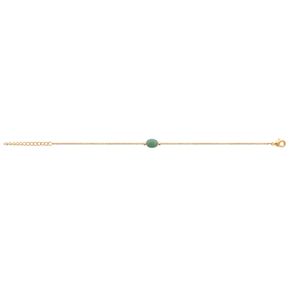 Mystigrey Serenity 18K Gold Plated Bracelet for Women Available in Black Agate, Pink Quartz , Purple Amethyst, Green Aventurine and White Moonstone Small