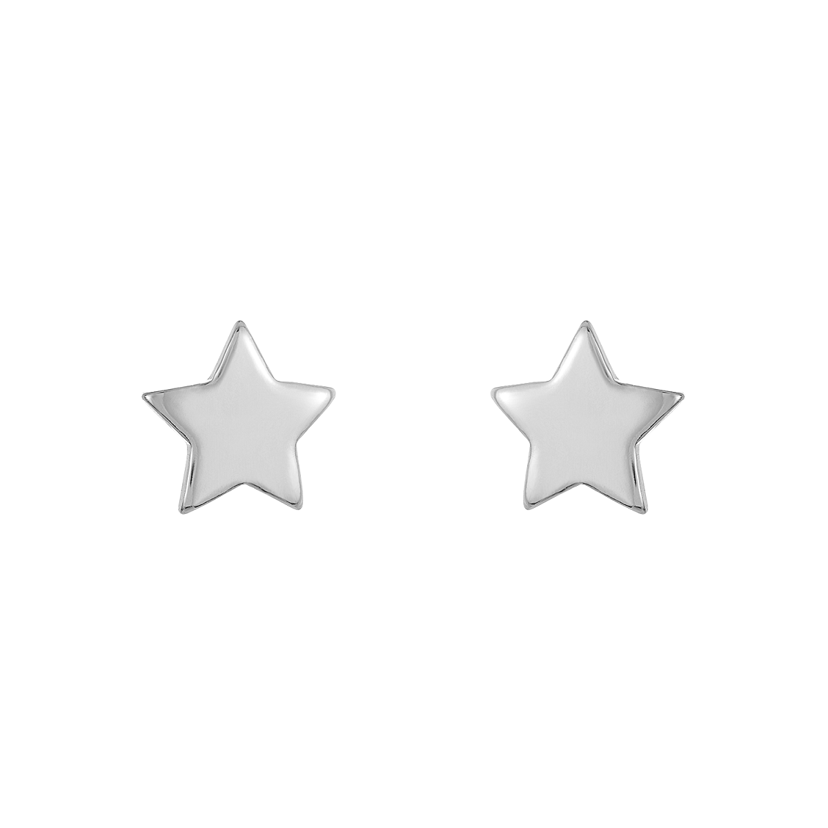 Mystigrey Polaris Single Star .925 Sterling Silver Plated Rhodium and 18K Gold Plated Earrings