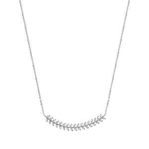 Mystigrey Eden .925 Sterling Silver Plated Rhodium and 18K Gold Plated Necklace for Women with Cubic Zirconia