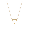 Mystigrey Aria 18K Gold Plated Triangle and 925 Sterling Silver Plated Rhodium Necklace for Women