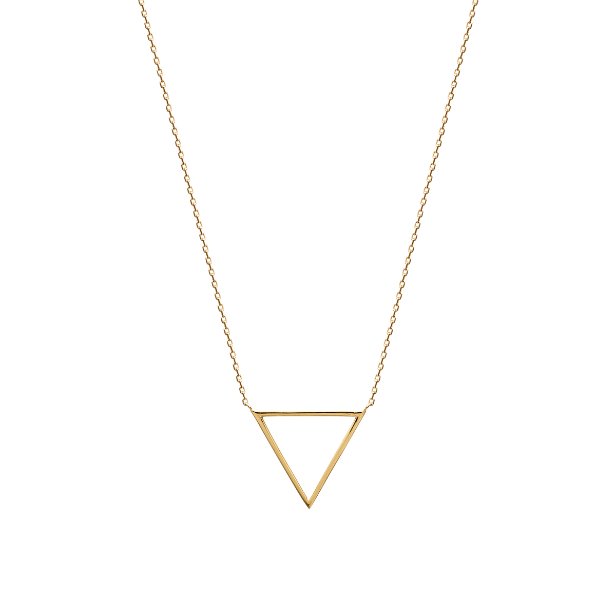 Mystigrey Aria 18K Gold Plated Triangle and 925 Sterling Silver Plated Rhodium Necklace for Women