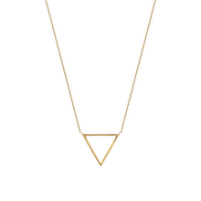Load image into Gallery viewer, Mystigrey Aria 18K Gold Plated Triangle and 925 Sterling Silver Plated Rhodium Necklace for Women
