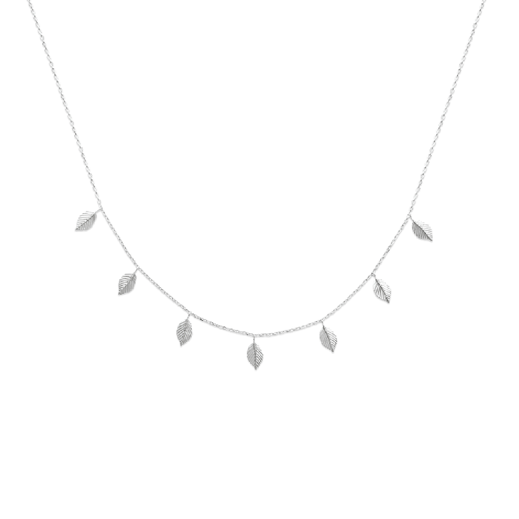 Mystigrey Autumn .925 Sterling Silver Plated Rhodium  and 18K Gold Plated Necklace