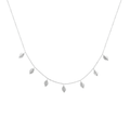 Mystigrey Autumn .925 Sterling Silver Plated Rhodium  and 18K Gold Plated Necklace
