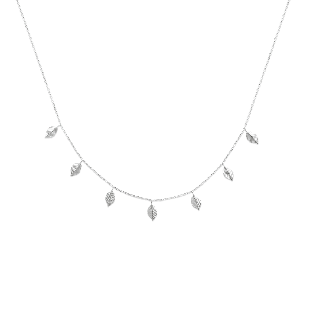 Mystigrey Autumn .925 Sterling Silver Plated Rhodium  and 18K Gold Plated Necklace