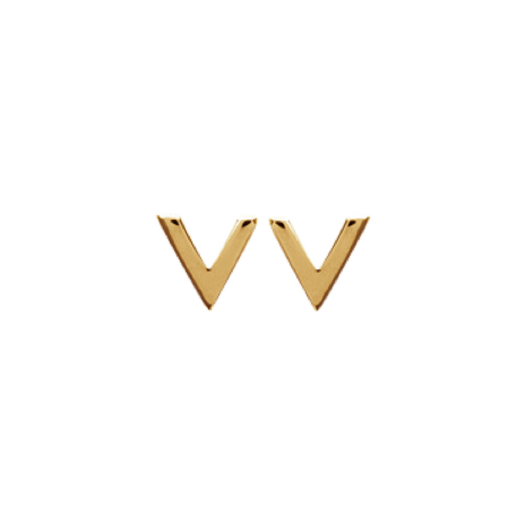 Aria V Earrings in 925 Sterling Silver Plated Rhodium or 18K Gold Plated, view 2