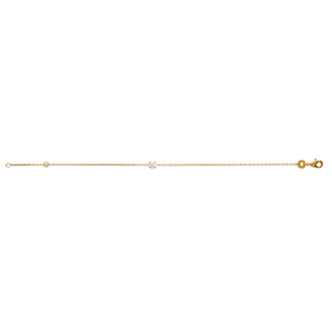 Mysti 18K Gold Plated Bracelet for Women with Solitary Square Cubic Zirconia