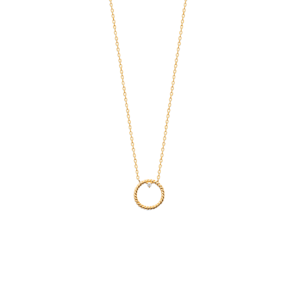 Myra Circle Necklace in 18K Gold Plated