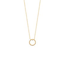 Load image into Gallery viewer, Mystigrey Myra 18K Gold Plated  Circle Necklace for Women with Cubic Zirconia

