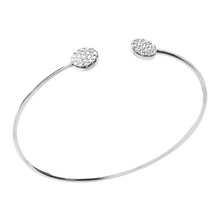 Load image into Gallery viewer, Mystigrey Amie .925 Sterling Silver Plated Rhodium or 18K Gold Plated Bangle for Women  with Cubic Zirconia
