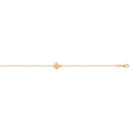 Mystigrey Small Cross 18K Gold Plated Bracelet for Women with Cubic Zirconia White