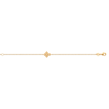 Load image into Gallery viewer, Mystigrey Small Cross 18K Gold Plated Bracelet for Women with Cubic Zirconia White
