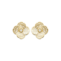 Pansy Plumeria Earrings in 18K Gold Plated