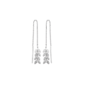 Cesaria Long Earrings in 925 Sterling Silver Plated Rhodium or 18K Gold Plated
