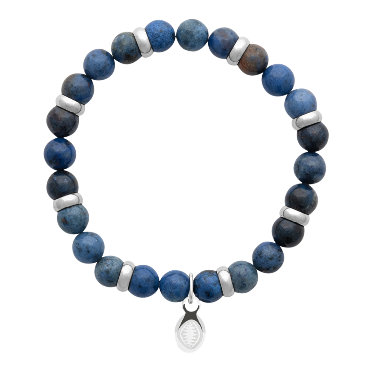 Mystigrey Rio Stainless Steel Bracelet for Men Blue Sodalite  Large